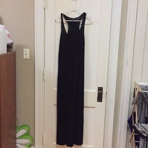 Black razor back maxi dress